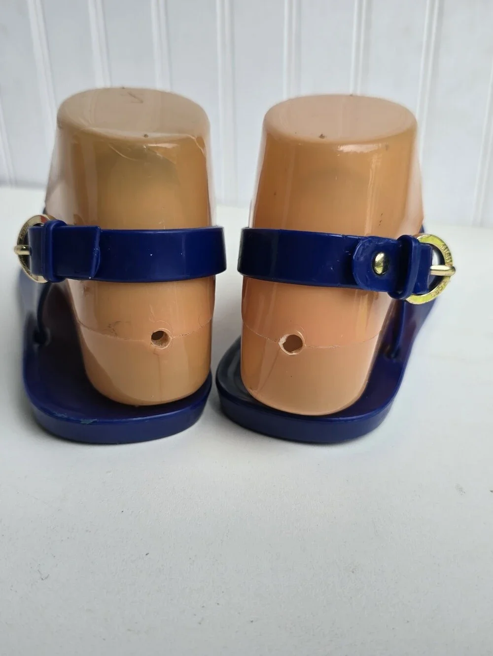 Michael Kors Sandals MK Logo Charm Thong LILLIE Jelly Flip Flop Blue size 6 sv24